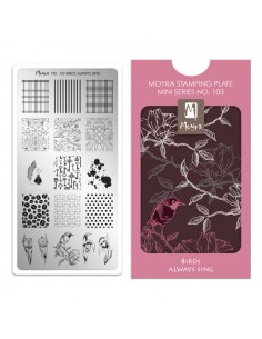 Stamping Plate Moyra con soggetti floreali per decorazioni nail art
