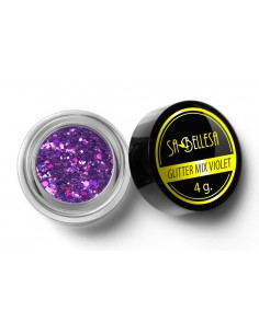 Glitter mix violet per decorazioni nail art