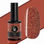 Smalto semipermanente Rosso arancio glitterato - Lia - New