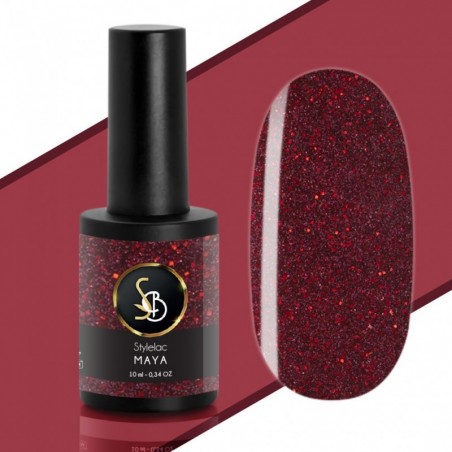 Smalto semipermanente rosso glitterato