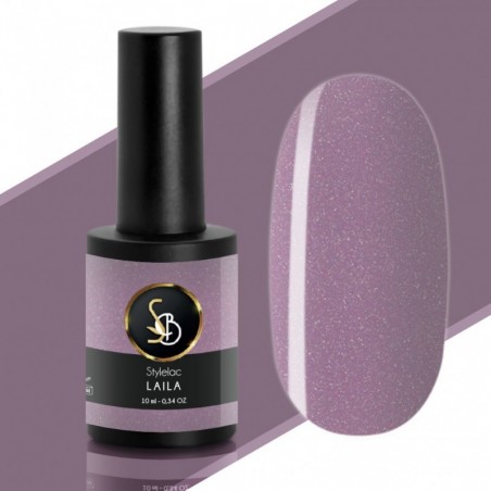 Smalto semipermanente viola glitter