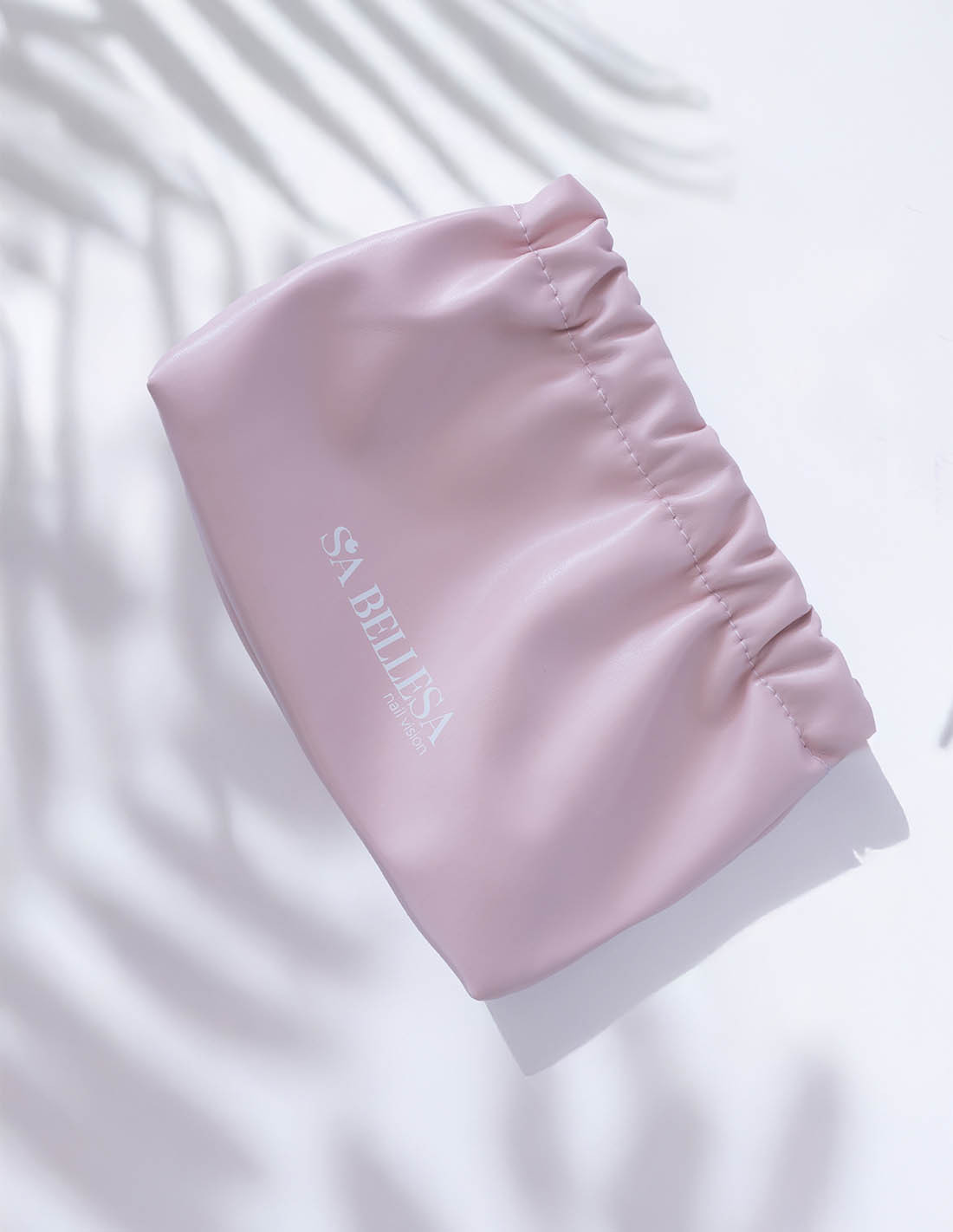 Pochette rosa in eco-pelle