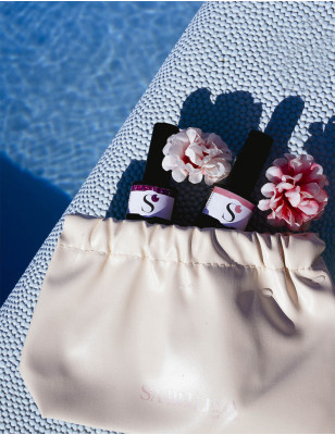 Pochette beige in eco-pelle