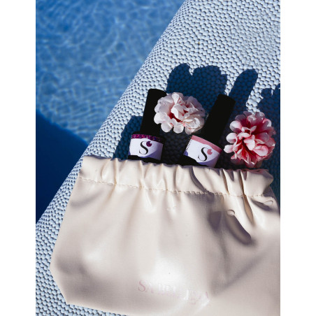 Pochette beige in eco-pelle