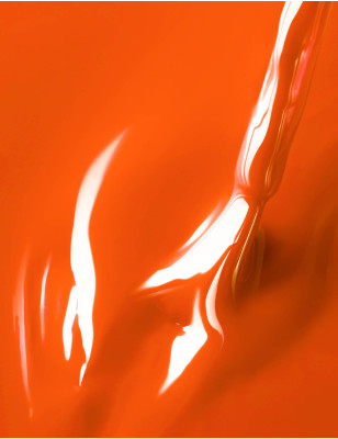 Smalto semipermanente arancione shocking microglitterato - Lucaya