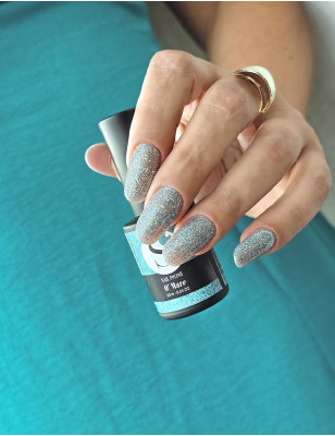 Smalto semipermanente glitter azzurro - O’Mare