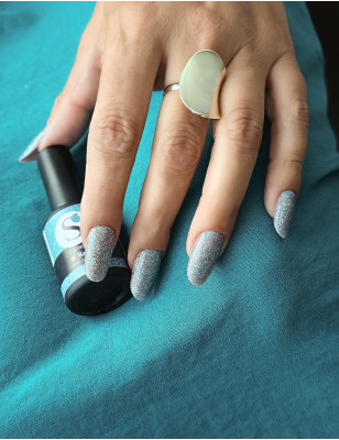 Smalto semipermanente glitter azzurro - O’Mare