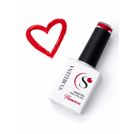 Smalto semipermanente rosso fuoco – Flamenca