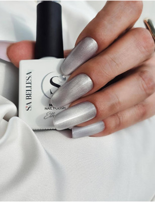 Smalto semipermanente cat eye grigio argento - Etherea