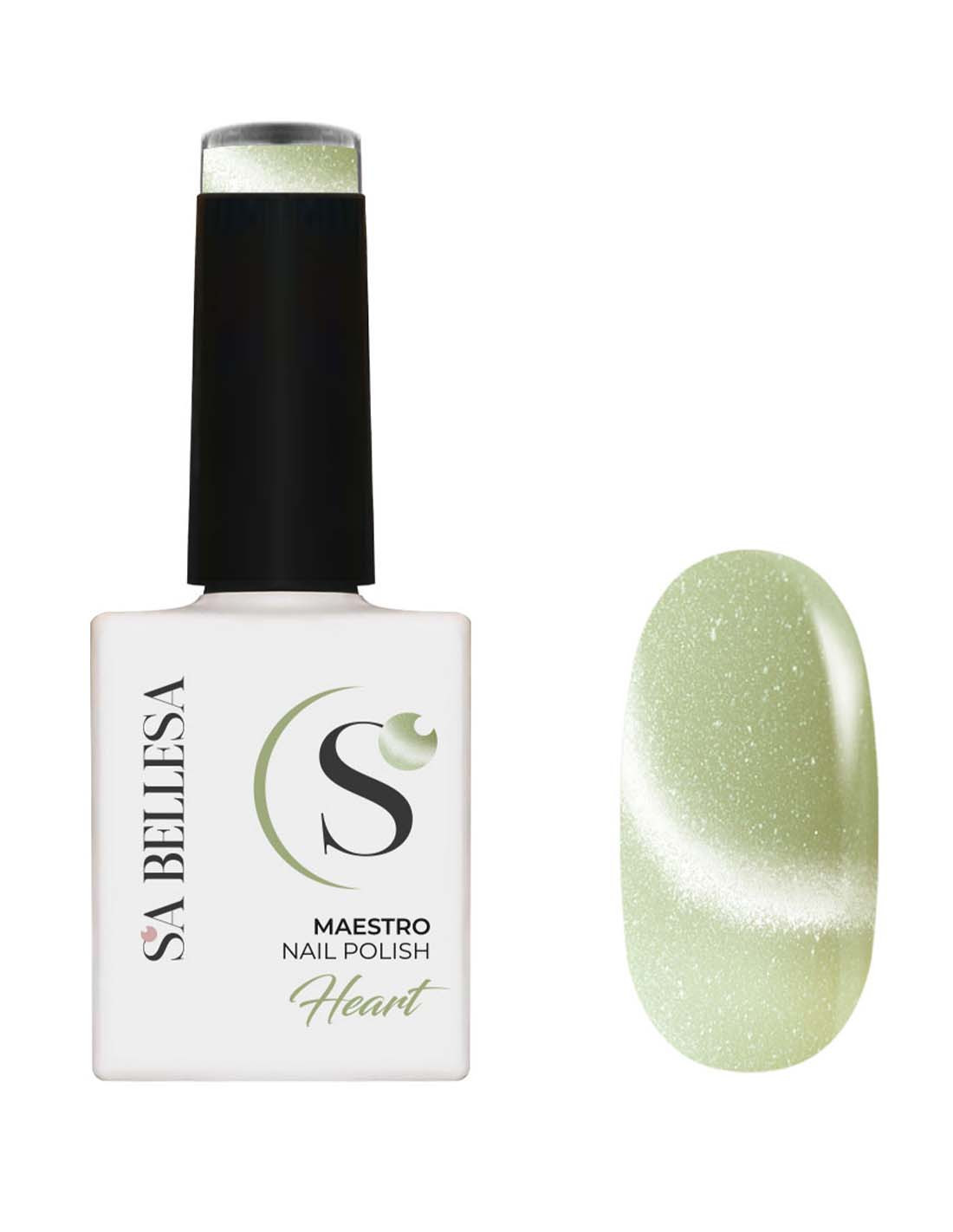 Smalto semipermanente cat eye Verde Mela - Heart