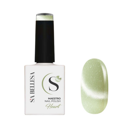 Smalto semipermanente cat eye Verde Mela - Heart